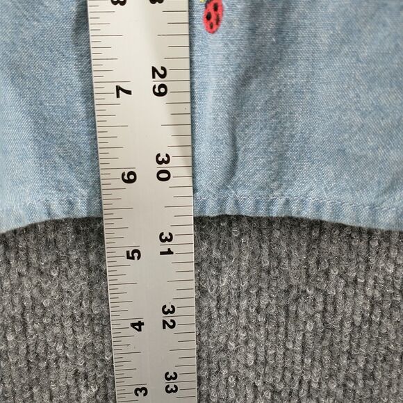 Warner Bros Studio Store Mens Tweety Bird Shirt Blue M Embroidered Vintage - Picture 12 of 13